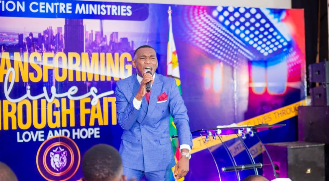Prophet Elijah leading worship at Solution Centre